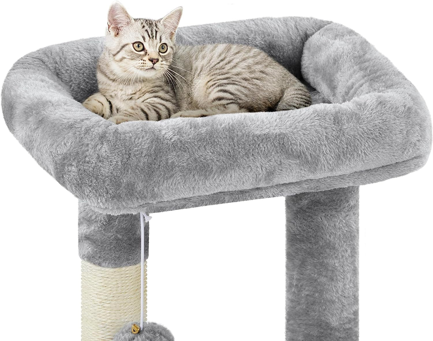 Cat Tower with Plush Condo, Basket & Nest — 34.5" Multi-Level Cat Tree