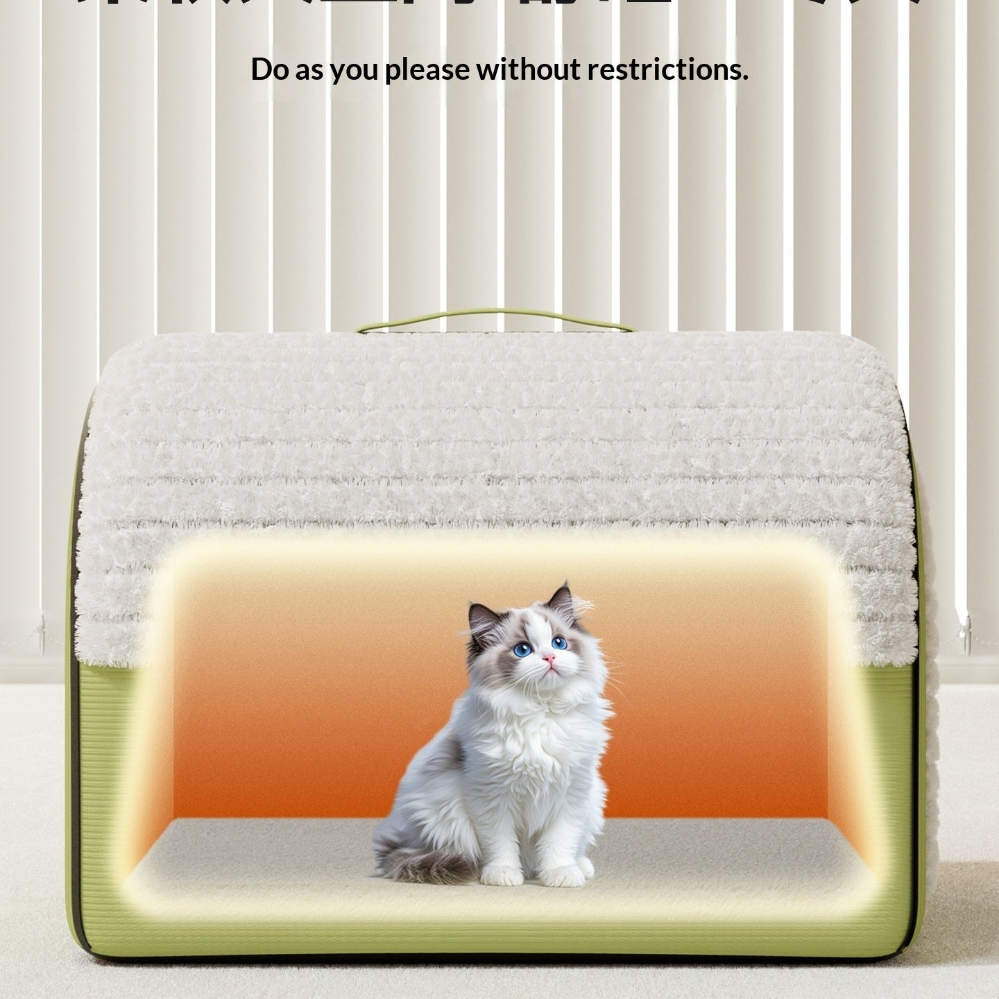 Enclosed Pet Bed — Four-Season Cozy Cave for Cats & Small Dogs