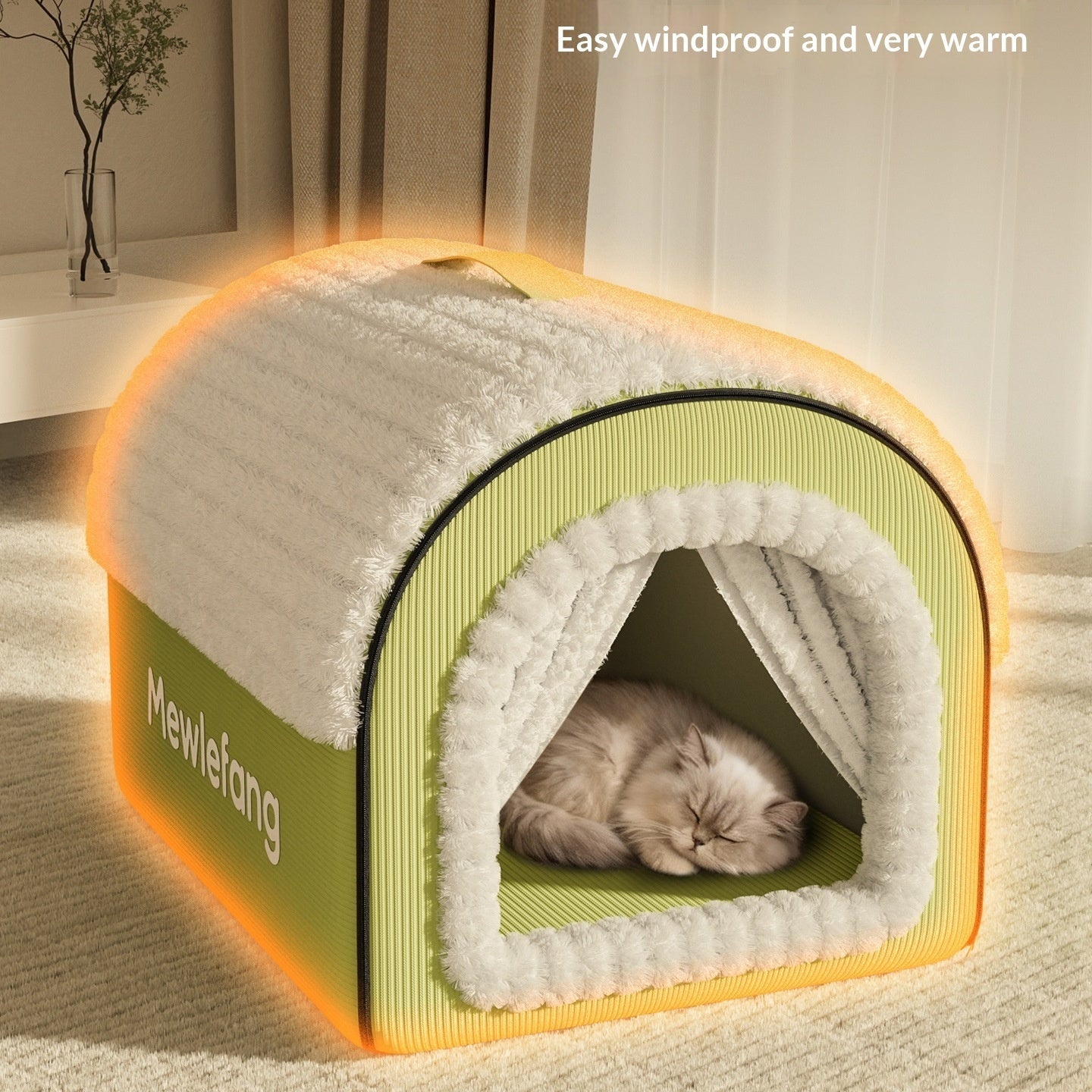 Enclosed Pet Bed — Four-Season Cozy Cave for Cats & Small Dogs