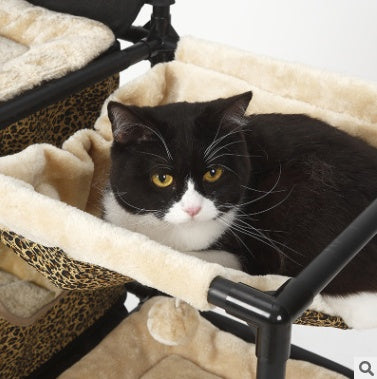 Cat Climbing Frame with Sisal Rope, Perch & Nest — Multi-Level Activity Stand