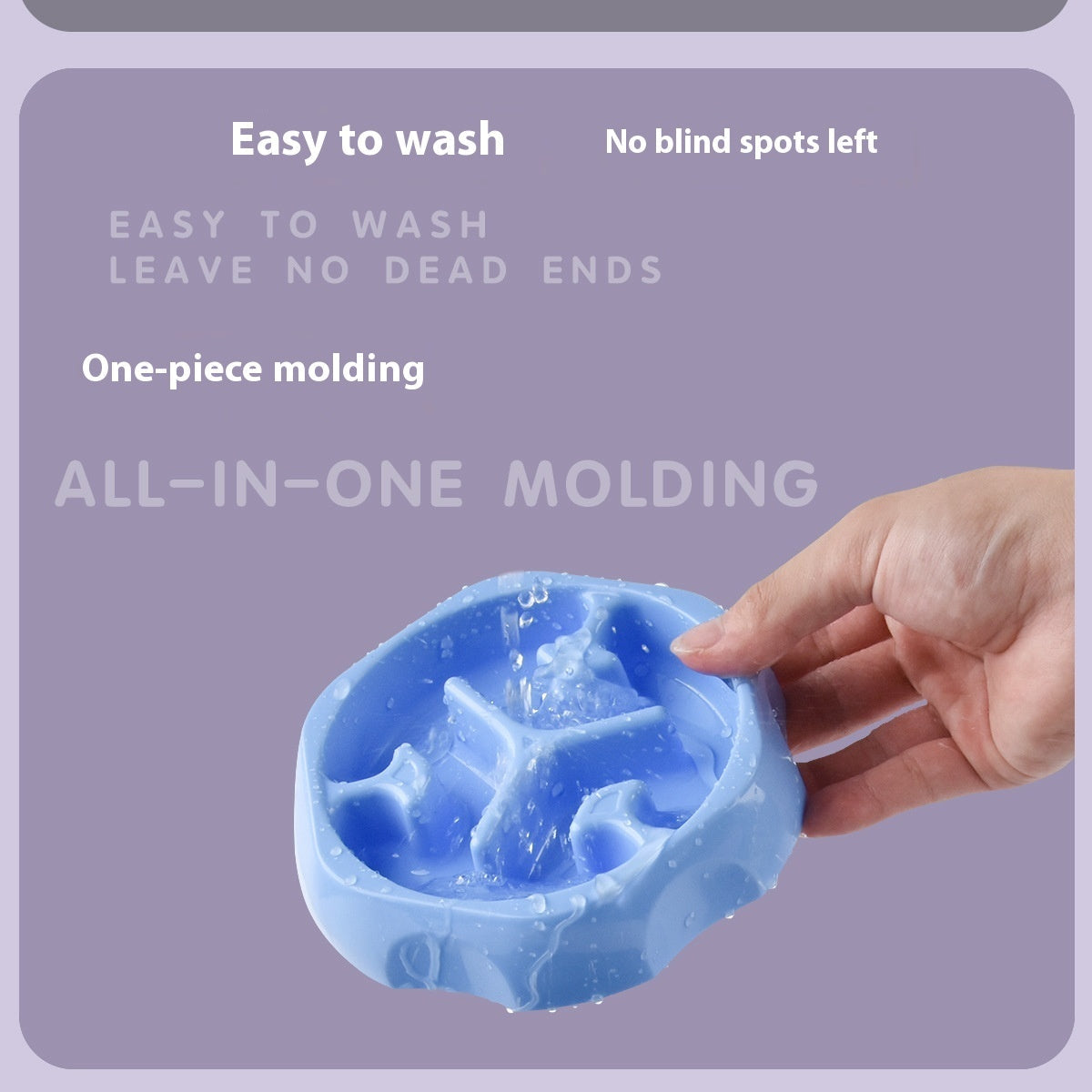 Slow Feeder Bowl for Dogs & Cats — Anti-Gulping Pet Food Bowl