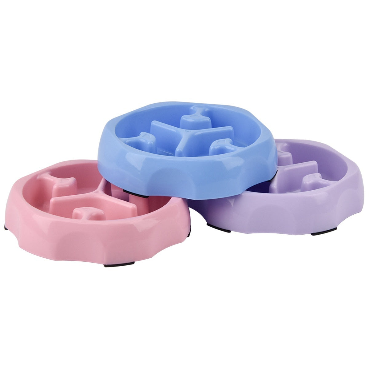 Slow Feeder Bowl for Dogs & Cats — Anti-Gulping Pet Food Bowl