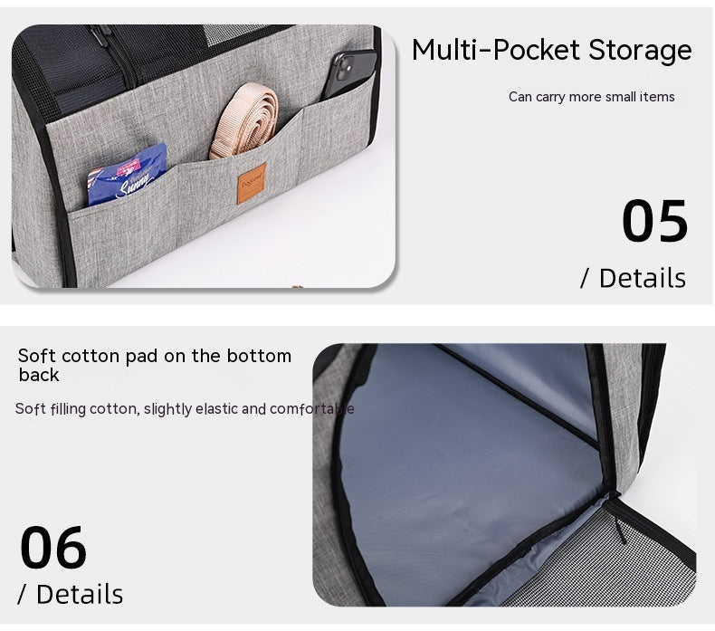Portable Dog Travel Crate & Nest — Foldable Polyester Carrier for Car & On-the-Go