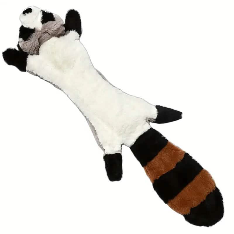 5-Piece Stuffing-Free Squeaky Plush Dog Toy Set — Squirrel, Raccoon, Fox, Skunk & Penguin