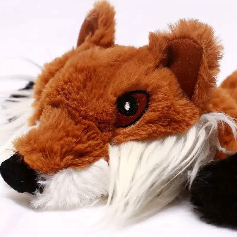 5-Piece Stuffing-Free Squeaky Plush Dog Toy Set — Squirrel, Raccoon, Fox, Skunk & Penguin