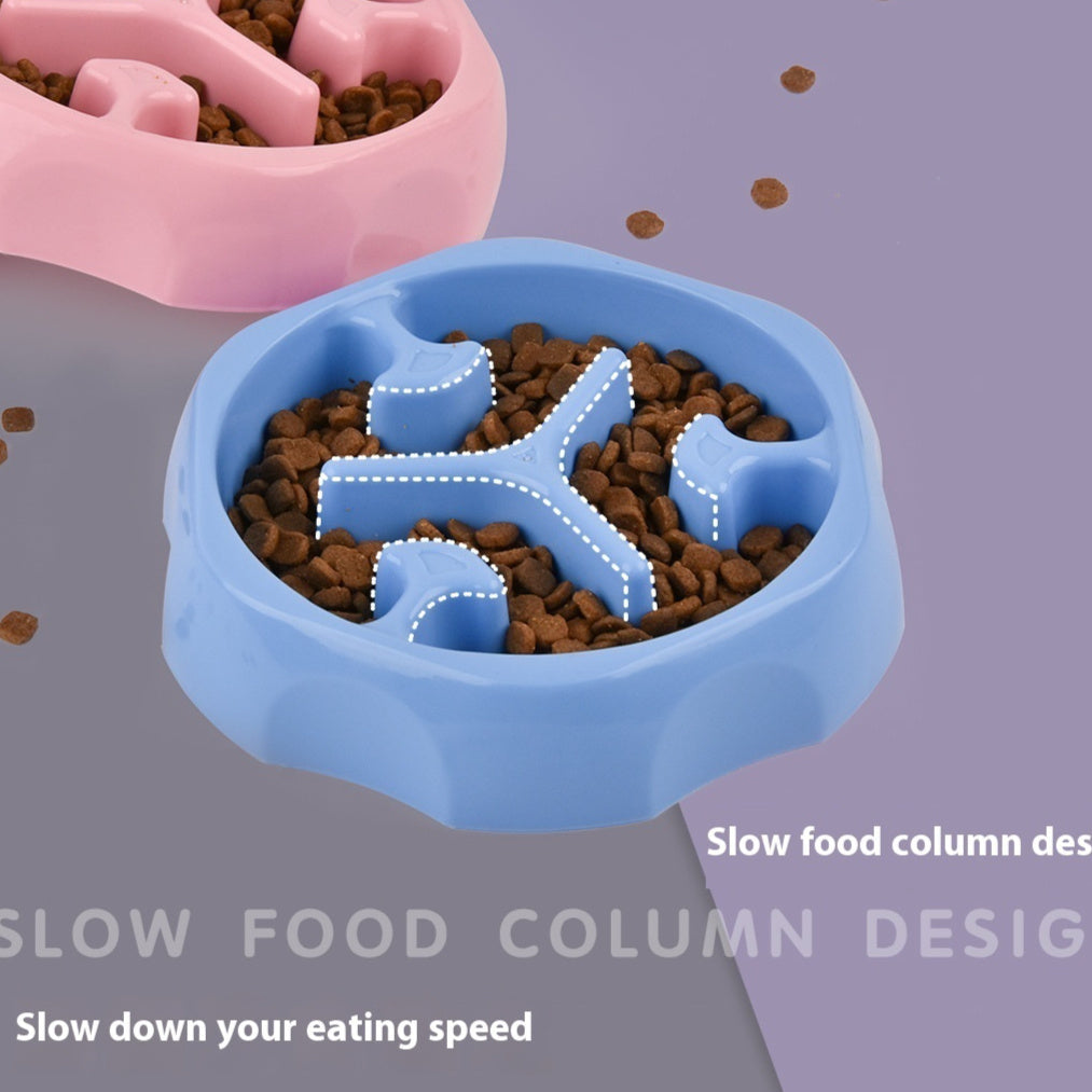 Slow Feeder Bowl for Dogs & Cats — Anti-Gulping Pet Food Bowl