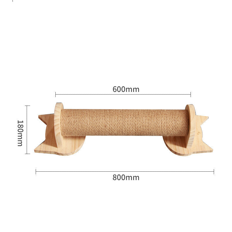 Modular Wall-Mounted Cat Climbing Frame — Solid Wood Platforms, Steps & Perches