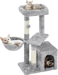 Cat Tower with Plush Condo, Basket & Nest — 34.5" Multi-Level Cat Tree