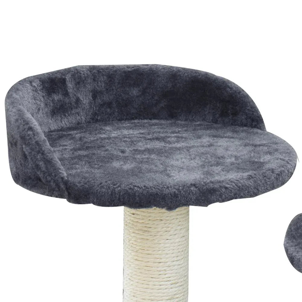 134cm Cat Tree with Cradles, Bed Cubes, Ladder & Sisal Scratching Posts — Dark Grey