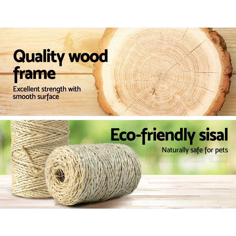 100cm Cat Tree with Condo, Hammock, Cradles & Sisal Scratching Posts — Beige