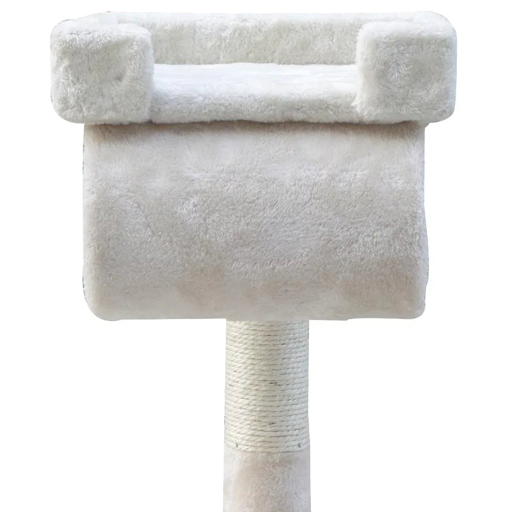141cm Cat Tree with Hammock, Swing, Cradles & Sisal Scratching Posts — Beige
