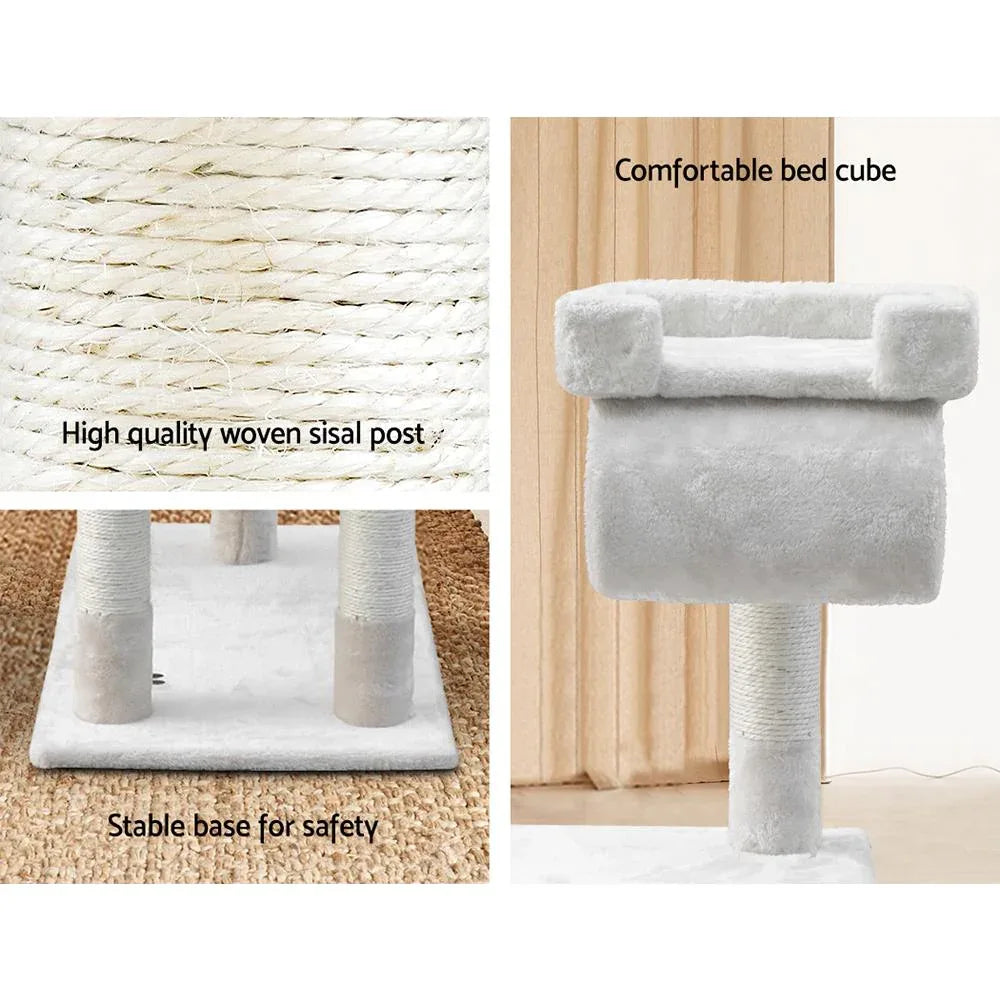 141cm Cat Tree with Hammock, Swing, Cradles & Sisal Scratching Posts — Beige