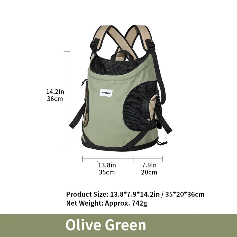 Breathable Front-Carrier Pet Backpack Chest Dog & Cat Carrier Shoulder Bag