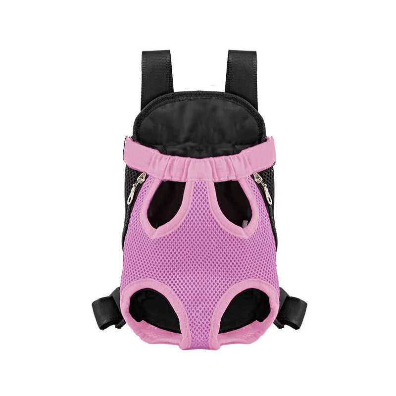 Breathable Double-Shoulder Pet Carrier Backpack — Portable Mesh Front/Back Travel Carrier for Small Dogs & Cats