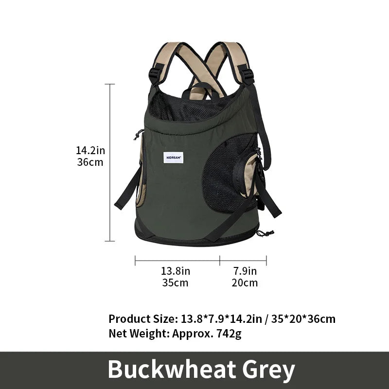 Breathable Front-Carrier Pet Backpack Chest Dog & Cat Carrier Shoulder Bag