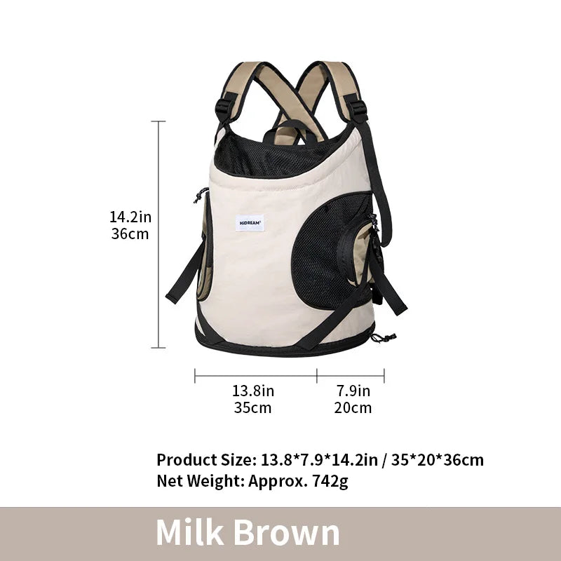 Breathable Front-Carrier Pet Backpack Chest Dog & Cat Carrier Shoulder Bag
