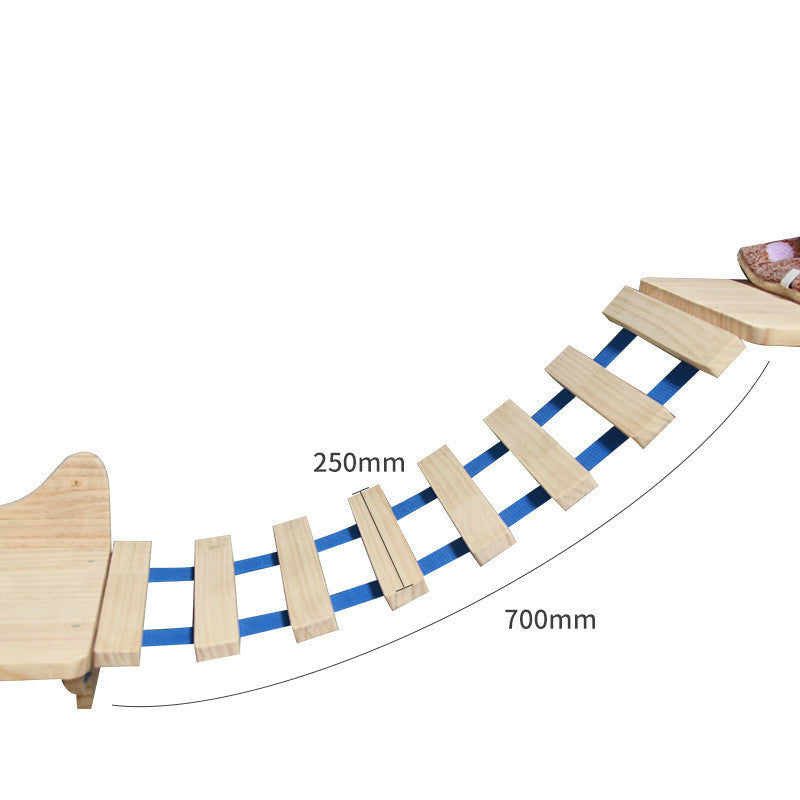 Modular Wall-Mounted Cat Climbing Frame — Solid Wood Platforms, Steps & Perches