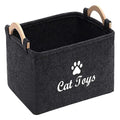 Felt Pet Toy Storage Basket — Stylish Organizer for Pet Toys, Treats & Accessories