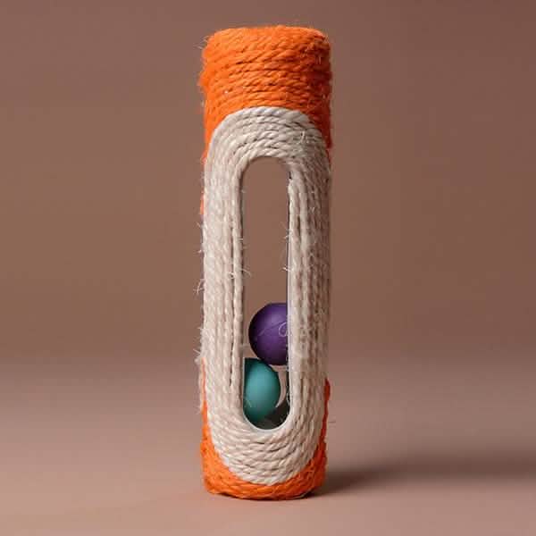 Rolling Sisal Cat Scratching Post with 3 Interactive Balls