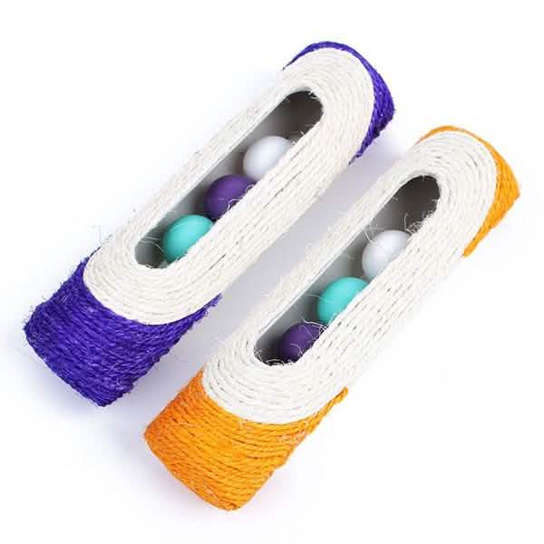 Rolling Sisal Cat Scratching Post with 3 Interactive Balls